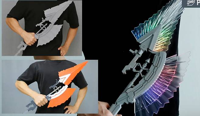 풀아머 때는 단순히 도색되었던 빔 무장도 투명레진을 사용하고 LED를 적용