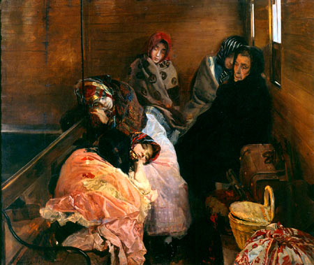 기차로 끌려가는 매춘 여성의 현실을 그린 소로야의 ‘백인 노예’. 1894년 작품.