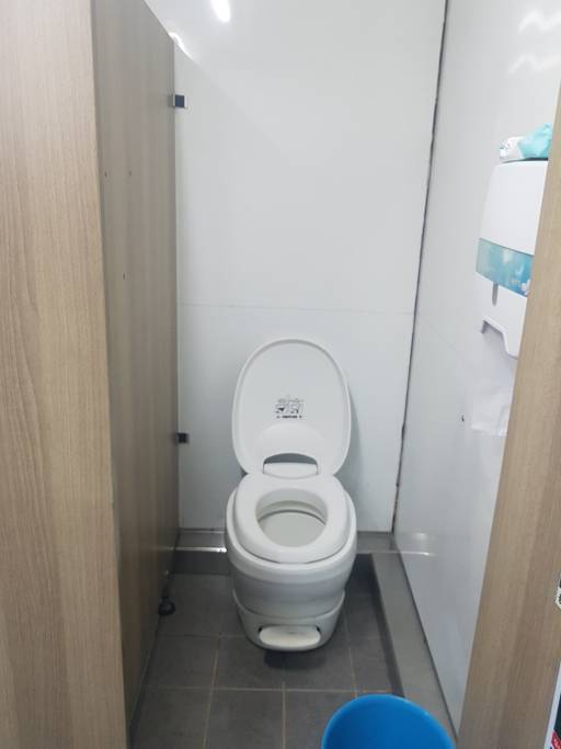 잼버리 델타구역 남자 화장실. 2023.08.05./사진= 유동주 기자