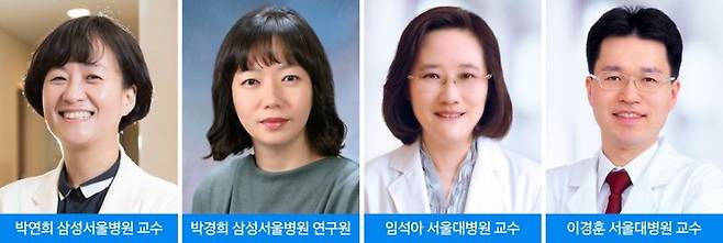 삼성서울병원 혈액종양내과 박연희 교수·삼성유전체연구소 박경희 연구원, 서울대병원 혈액종양내과 임석아·이경훈 교수 공동 연구팀. 삼성서울병원 제공