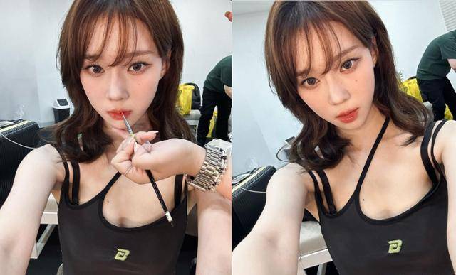 윈터가 탕후루립을 선보였다. 윈터 SNS