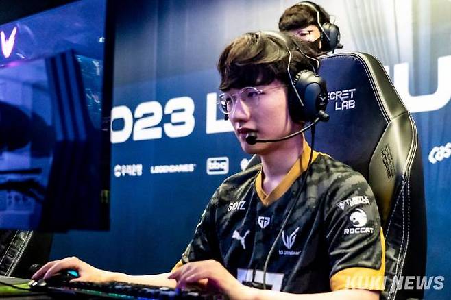 젠지e스포츠의 ‘피넛’ 한왕호.&nbsp; &nbsp; 사진=차종관 기자