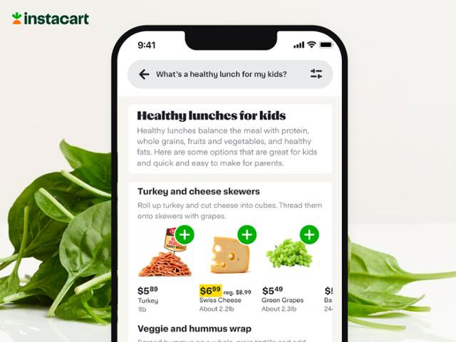 식료품 구매 대행 스타트업 인스타카트 애플리케이션 화면. 인스타카트는 이르면 9월을 목표로 상장을 준비 중이다. AP 연합뉴스