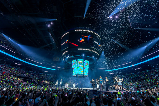 Twenty-one K-pop stars performed at the Crypto.com Arena in Los Angeles as part of KCON LA 2023. [CJ ENM]