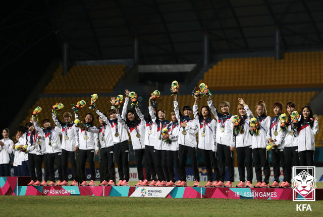 자카르타 아시안게임 동메달 시상식/대한축구협회