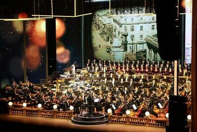 Photo taken on August 6, 2023 shows the opening ceremony  of the 36th China Harbin Summer Music Festival at the Harbin Grand Theater. (Xinhua/Shi Feng)