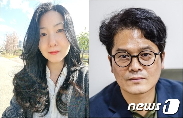 박은영 시인(왼쪽)과 손택수 시인. /뉴스1