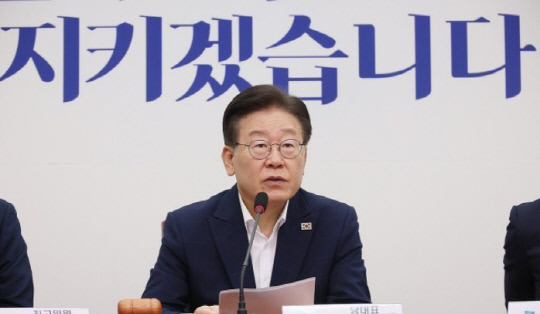 이재명 더불어민주당 대표 최고위 발언 모습. 사진=연합뉴스