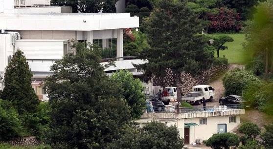 마무리 공사 중인 대통령 관저. 2일 서울 용산구 한남동 옛 외교부 장관 공관에서 대통령 관저 공사가 한창 진행되고 있다. [대통령실사진기자단]