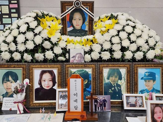 ▲ 경기도 성남 국군수도병원 장례식장에 마련된 고 이예람 중사 빈소. 사진=장슬기 기자