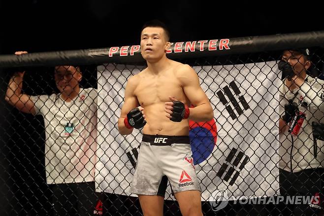 UFC 무대를 누볐던 정찬성 [AFP/게티이미지=연합뉴스]