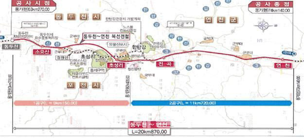 동두천~연천 철도건설 사업 개요. (자료=국가철도공단)