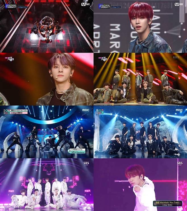 Mnet ‘엠카운트다운’, KBS 2TV ‘뮤직뱅크’, MBC ‘쇼! 음악중심’, SBS ‘인기가요’ 방송 캡처