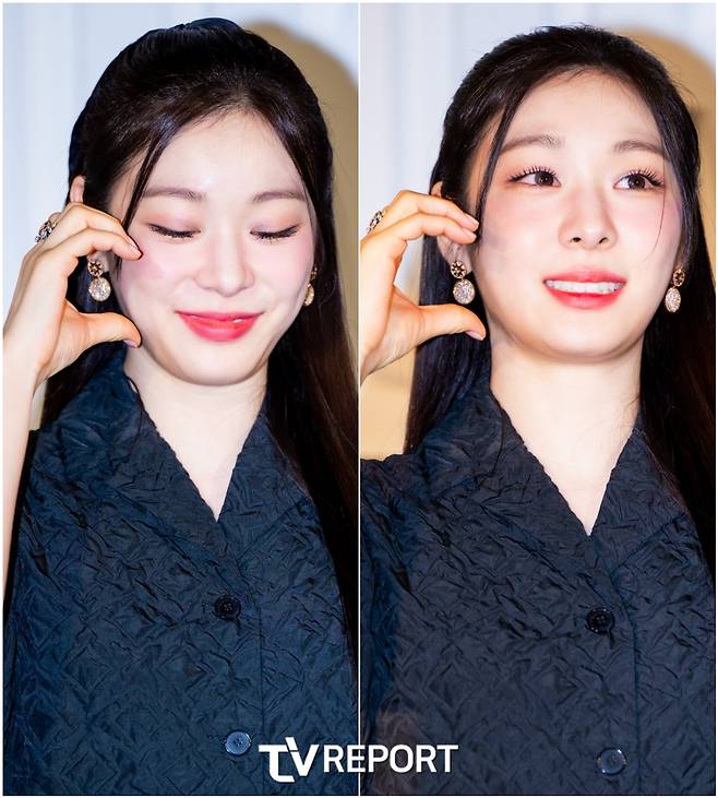 [T포토] 김연아 '볼하트는 조금 쑥스러워요'