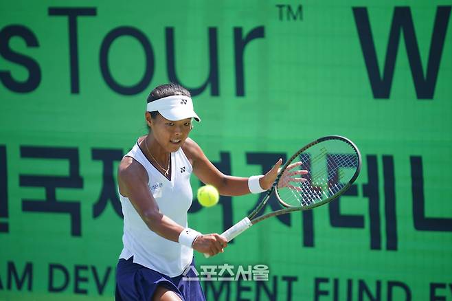 2023 ITF 영월 국제테니스 단식 결승에 오른 백다연. 제공|프리랜서 김도원