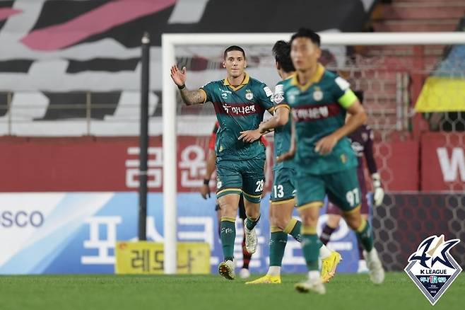 K리그1 대전하나시티즌 공격수 티아고 사진=한국프로축구연맹 제공