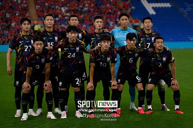 ▲ 8일(한국시간) 웨일스와 친선 경기에 나선 한국 축구 국가대표팀.