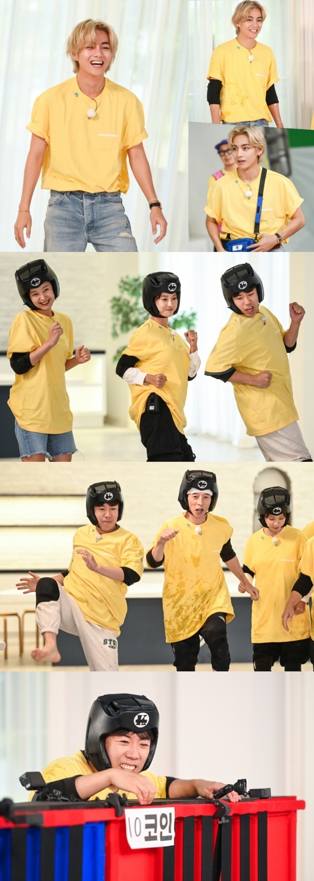 Group BTS V is on SBS Running Man.In a recent recording, Vu, along with members, conducted a soapy water mission for the essential course of entertainment.I had to get COIN through the obstacles at the bottom of the soapy water, but Vu, who first stepped on the slippery floor, showed Laughter an unintentional hug.Therefore, the members become a single body gag, and there is something that can not be done.When the full-scale mission began, veteran members showed a straight-forward instinct toward COIN. Kim Jong-kook showed a strong ace to overpower the surrounding people with powerful power, and Song Ji-hyo had a cicada operation that clings to members. I was looking for COIN acquisition.In addition, Yoo Jae-Suk tried to go through the obstacles with speed and sleek body, but it was a mess because of a questionable accident. On the other hand, V was nervous that he would avoid his brother from the beginning.After the adaptation, he was reborn as a human curling throwing body and shook the plate with a new game between the veterans of the performing arts.In addition, a dance was held on the soapy water, and Yoo Jae-Suk reenacted the dance of the girl group and raised the tension.BTSs  ⁇  Dance Line  ⁇   ⁇   ⁇   ⁇   ⁇   ⁇ .........................................................Vu showed the aspect of the  ⁇   ⁇   ⁇   ⁇   ⁇   ⁇ , but his work, which is full of Laughter with the  ⁇   ⁇   ⁇   ⁇   ⁇   ⁇ , is going to be online on the afternoon of the 9th Running Man YouTube channel.This weeks Running Man will be broadcasted at 6:10 pm on Sunday, October 10, five minutes earlier than usual, with a special enlargement.