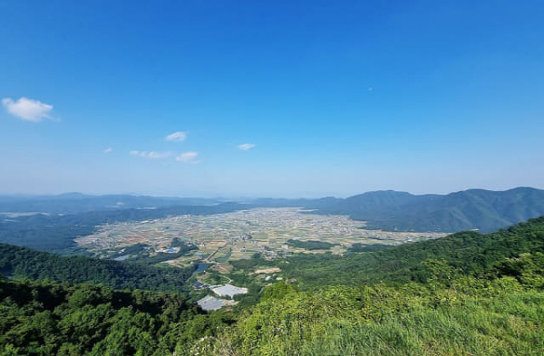 경남 합천군 초계·적중면 일대 운석분지. 합천군 제공