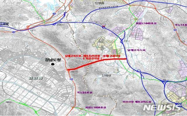 비음산터널 예상 위치도