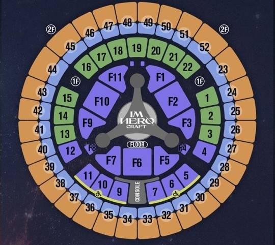 객석을 360도 감싸는  임영웅 서울 콘서트 객석 배치도. 사진ㅣ인터파크