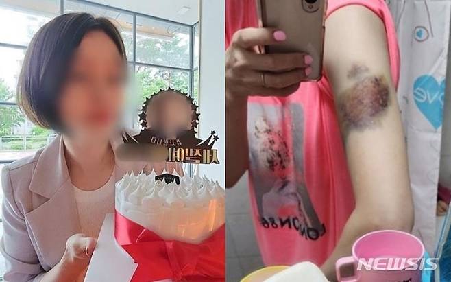 [인천=뉴시스] 지난 7월17일 인천 남동구 논현동의 주거지 아파트 엘리베이터 앞에서 전 남자친구에게 스토킹을 당하다 흉기에 찔려 숨진 피해자. (사진=온라인 커뮤니티 캡처) *재판매 및 DB 금지