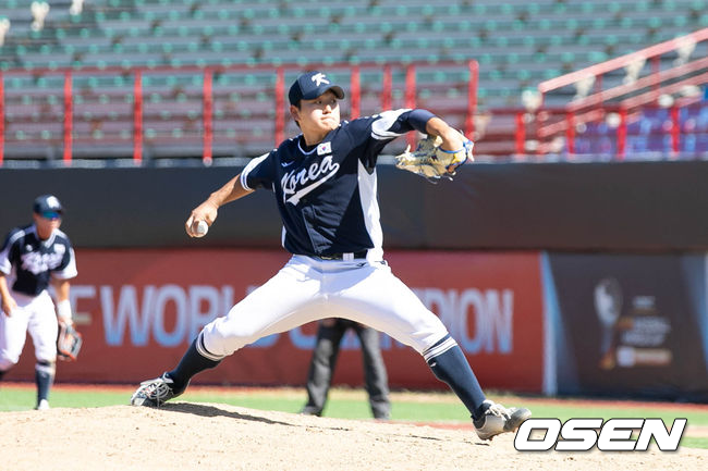 U-18 야구대표팀 김택연. /WBSC 홈페이지