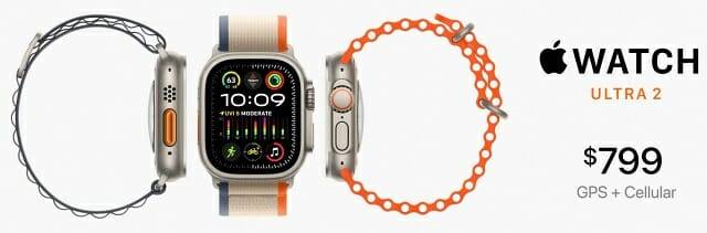 애플워치 울트라2 가격은 미국 799달러, 한국 114만 9천원으로 작년과 같다. (사진=애플)