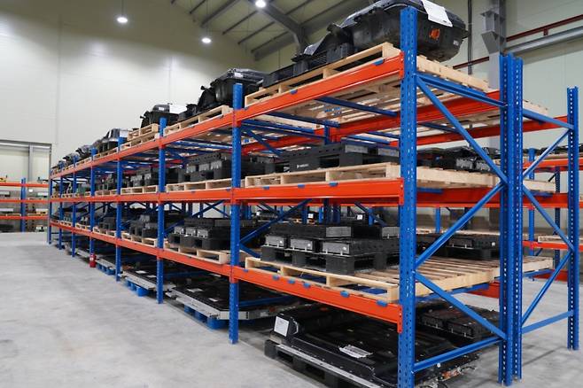 영풍 그린메탈캠퍼스에 보관된 폐배터리 /사진=영풍