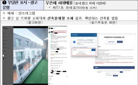 인스타그램 등에 올라온 부당한 표시·광고 유형. /자료제공=민홍철의원실