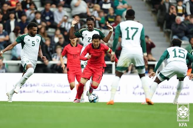 [서울=뉴시스]축구대표팀 손흥민. (사진=대한축구협회 제공)