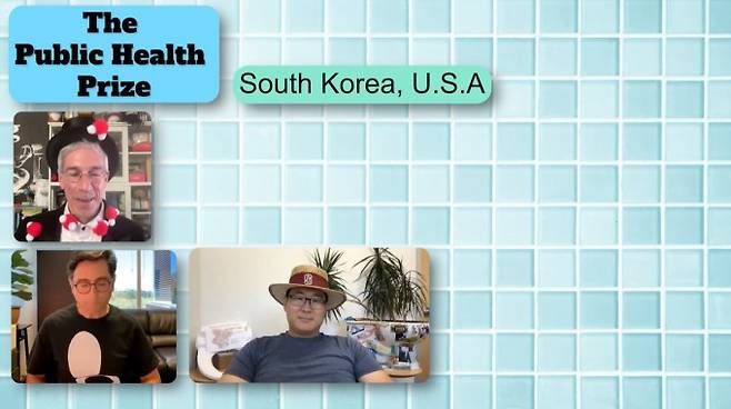 제33회 이그노벨상 공중보건상 수상자로 박승민 미국 스탠퍼드대 의대 비뇨기의학과 박사가 발표되고 있다. 별난 연구 연보 제공.