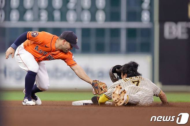 김하성의 도루 장면. ⓒ AFP=뉴스1