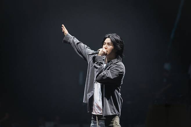 [서울=뉴시스] 방탄소년단 슈가 'SUGA Agust D TOUR D-DAY THE FINAL'. 2023.08.06. (사진 = 빅히트 뮤직 제공) photo@newsis.com *재판매 및 DB 금지