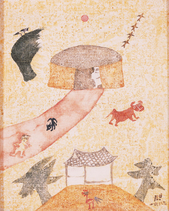 장욱진,  풍경, 캔버스에 유채, 27×21.5cm, 1983