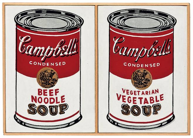 리차드 페티본 ‘Andy Warhol ‘Two Campbell’s Soup Cans, Beef Noodle, and Vegitarian Vegetable’, 1962’ [서울옥션]