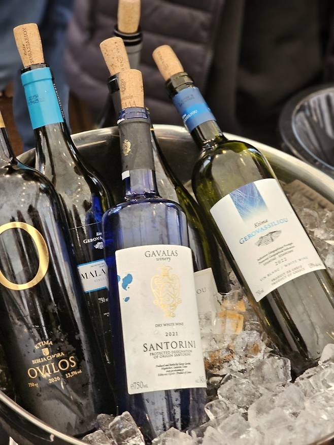 헬레닉 수입 와인들.