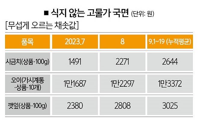 [사진｜연합뉴스, 자료｜KAMIS, 참고｜소매가격 기준]