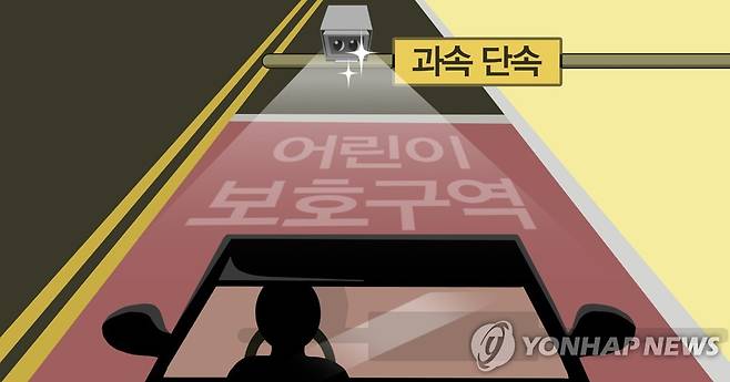 어린이 보호구역(스쿨존) 과속단속 카메라 (PG) [권도윤 제작] 일러스트