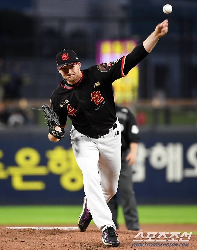 2023 KBO리그 KIA 타이거즈와 KT 위즈의 경기가 22일 광주기아챔피언스필드에서 열렸다. KT 벤자민이 역투하고 있다. 광주=박재만 기자pjm@sportschosun.com/2023.09.22/