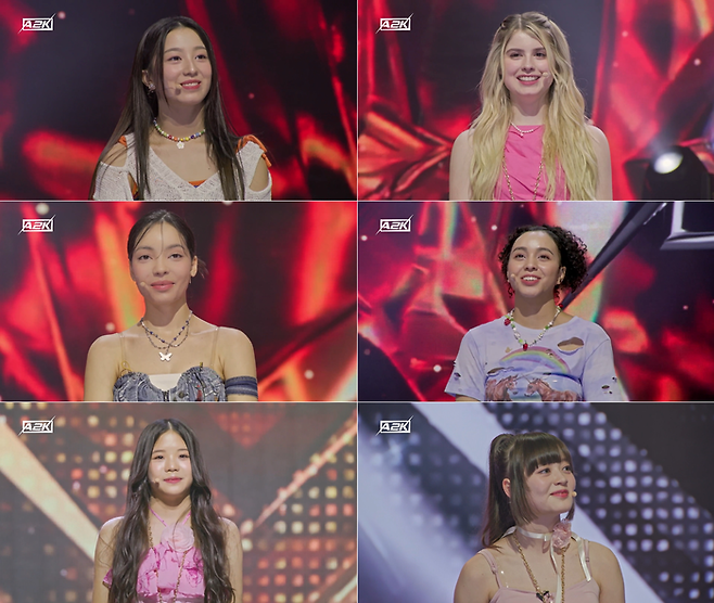 위에서부터 왼쪽에서 오른쪽으로 렉시-케이지-카밀라-사바나-케일리-켄달. JYP엔터테인먼트 제공