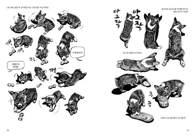 개의 움직임을 생동감 있게 표현한 수많은 컷들에서 김금숙 작가의 내공이 느낄 수 있다. 마음의숲 제공