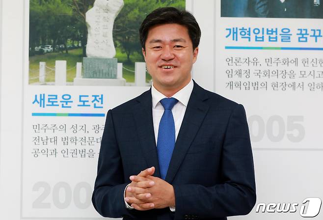 박상혁 더불어민주당 경기 김포을 당선인이 뉴스1과 인터뷰를 하고 있다./뉴스1 ⓒ News1 정진욱 기자