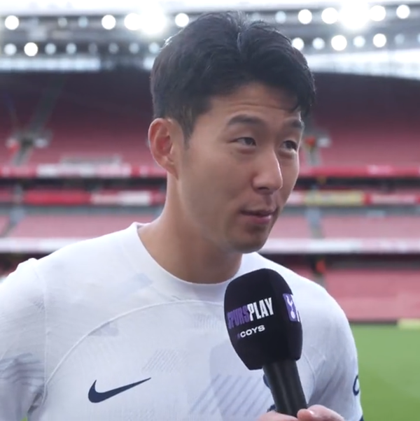 해당 인터뷰를 하는 손흥민. 사진┃토트넘 홋스퍼 공식 SNS