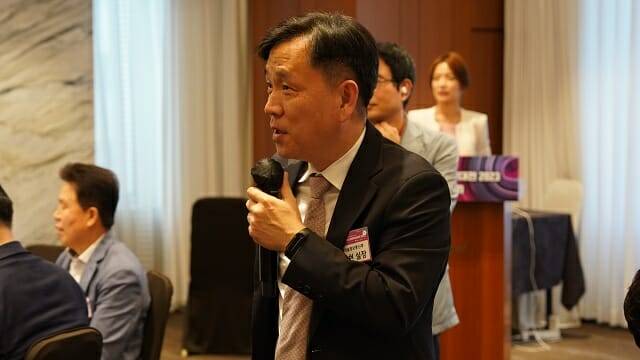 강도현 과기부 정보통신 정책실장이 25일 오전 서울 오크우드 호텔에서 열린 '2023 대한민국 디지털미래혁신대전' VIP오판에서 인사말을 하고 있다. (사진=지디넷코리아)