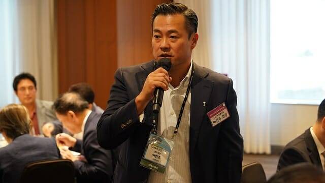 이한주 SaaS 추진협의회 회장이 25일 오전 서울 오크우드 호텔에서 진행된 ‘2023 대한민국 디지털미래혁신대전(디미혁) VIP 오찬 행사에 참석했다. (사진=지디넷코리아)