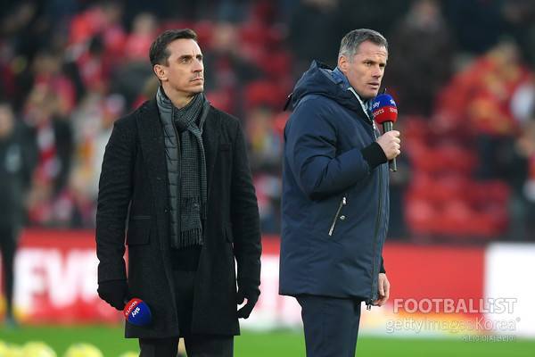 게리 네빌(왼쪽). 제이미 캐러거. 게티이미지코리아