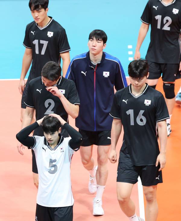 남자 배구 대표팀. 연합뉴스