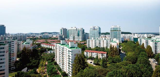 대규모 재건축을 앞둔 목동 아파트 단지 전경.