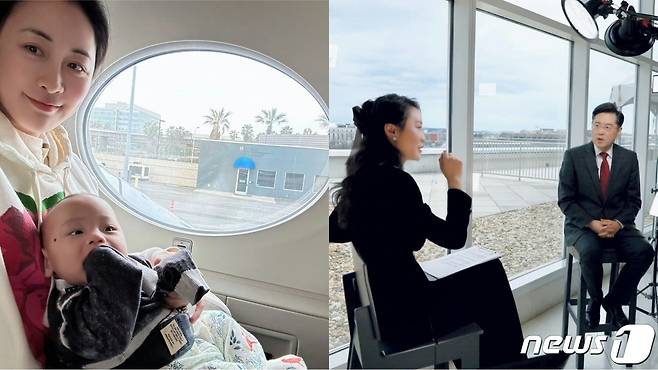 친강 전 중국 외교부장의 내연녀로 알려진 푸샤오톈 웨이보 갈무리.